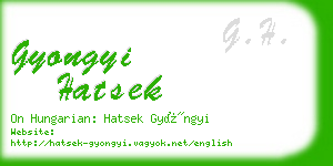 gyongyi hatsek business card